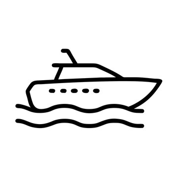 recommend clip art:  Sleek Yacht Outline Vector with Ocean Waves for Nautical Design
