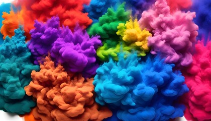 thermochromic pigments transforming on a bold black background