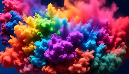 Obraz premium radiant thermochromic smoke cloud against a black backdrop