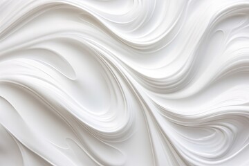 Obraz premium Close-up of smooth white cream texture with soft swirls