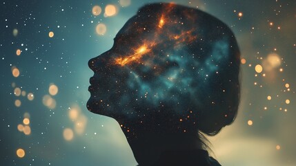 Artistic Portrait: Merged Identity Double Exposure