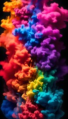 Obraz premium lively thermochromic smoke creating a vibrant visual experience