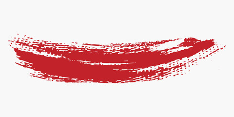 Red brush stroke. Vector brush stroke on a transparent, white background. Brush stroke vector icon
