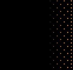 Modern Geometric Pattern with Gold Dots on a Black Background for Digital Art