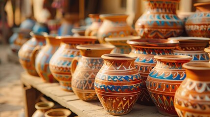 Traditional Indian festival pottery.