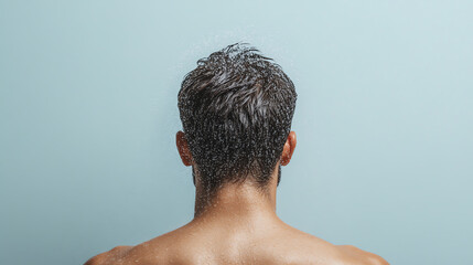 Naklejka premium An itchy, flaky scalp often goes hand in hand with hair shedding