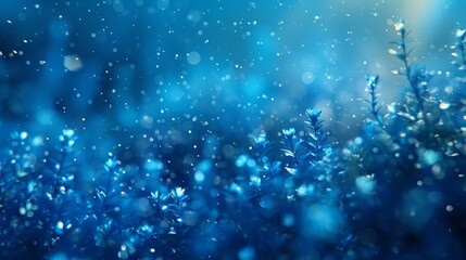 Obraz premium Enchanting underwater scene with glowing plankton in a dreamlike abstract background