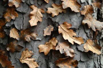 Fallen Leaves Background &ndash; Autumn Foliage Photorealistic Camo Pattern with Natural Leaf Textures, Perfect for Seasonal Designs and Nature Themes