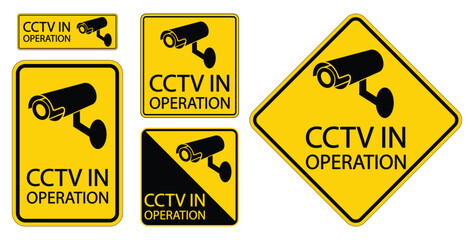 Surveillance Camera Signs for Security Monitoring