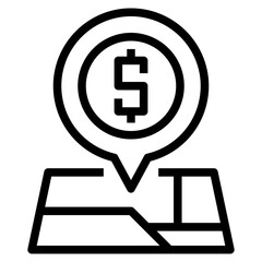 Pin Dollar Icon