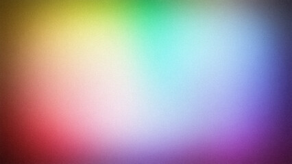 A colorful abstract gradient with smooth transitions between yellow, green, blue, pink, and purple hues, enhanced by a grainy texture. Ideal for 4K backgrounds, wallpapers, and creative banners