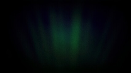 A dark abstract gradient with deep shades of green and blue, accented by soft light streaks and grainy texture, creating a mysterious, atmospheric background