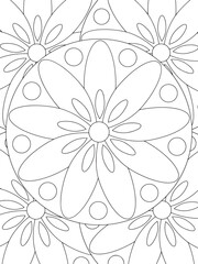 All these designs are hand-drawn and unique 
Flower Beautiful black and white illustration for adult coloring book,
This is a printable Beautiful Zentangle Coloring page for KDP Interior, POD products