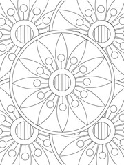 All these designs are hand-drawn and unique 
Flower Beautiful black and white illustration for adult coloring book,
This is a printable Beautiful Zentangle Coloring page for KDP Interior, POD products