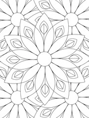 All these designs are hand-drawn and unique 
Flower Beautiful black and white illustration for adult coloring book,
This is a printable Beautiful Zentangle Coloring page for KDP Interior, POD products
