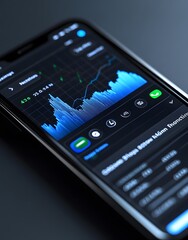Smartphone with Data Chart