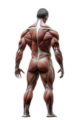Muscular Male Figure in 3D Rendering