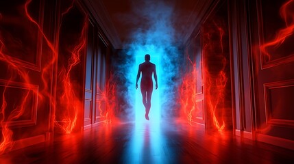 Fototapeta premium Floating spheres with glowing connections, symbolizing cloud networks and data synchronization --ar 16:9 --q 2 --c 10