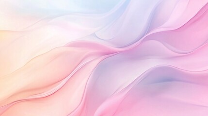 Obraz premium Soft, flowing pastel waves creating a serene background.