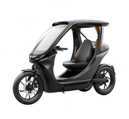 Futuristic Electric Scooter with Spacious Seating and Storage