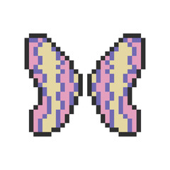 Fototapeta premium cute colorful butterfly wings pixel art