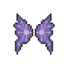 cute colorful butterfly wings pixel art