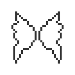 Obraz premium cute colorful butterfly wings pixel art