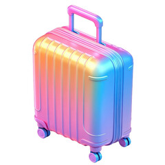 Vibrant Pastel Suitcase with Sturdy Wheels
