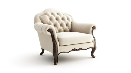 Classic armchair isolated on white background 