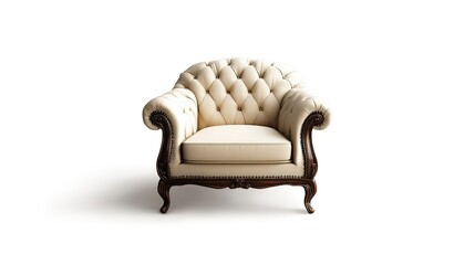 Classic armchair isolated on white background - 