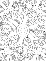 All these designs are hand-drawn and unique 
Flower Beautiful black and white illustration for adult coloring book,
This is a printable Beautiful Zentangle Coloring page for KDP Interior, POD products