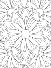 All these designs are hand-drawn and unique 
Flower Beautiful black and white illustration for adult coloring book,
This is a printable Beautiful Zentangle Coloring page for KDP Interior, POD products