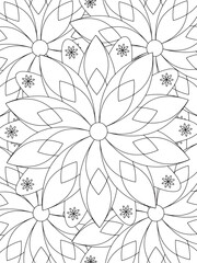 All these designs are hand-drawn and unique 
Flower Beautiful black and white illustration for adult coloring book,
This is a printable Beautiful Zentangle Coloring page for KDP Interior, POD products