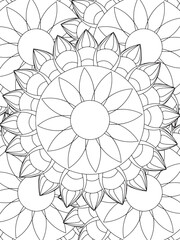 All these designs are hand-drawn and unique 
Flower Beautiful black and white illustration for adult coloring book,
This is a printable Beautiful Zentangle Coloring page for KDP Interior, POD products