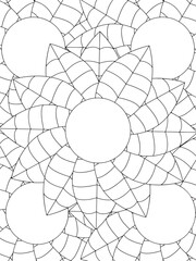 Obraz premium All these designs are hand-drawn and unique Flower Beautiful black and white illustration for adult coloring book, This is a printable Beautiful Zentangle Coloring page for KDP Interior, POD products