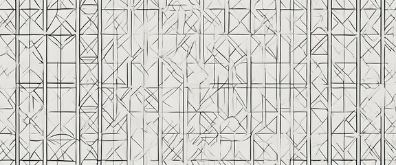 Fototapeta premium Black Geometric Lines Pattern