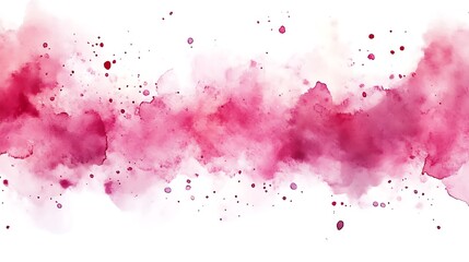 Obraz premium Whimsical pink watercolor shapes dance elegantly on a white background image