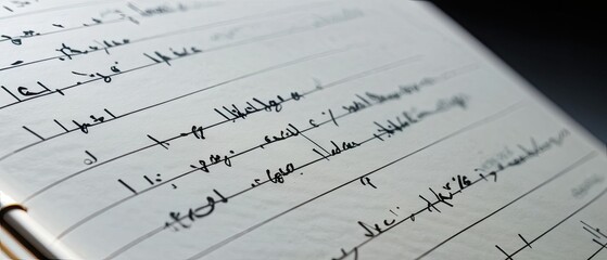 Fototapeta premium Handwritten Notes in a Notebook