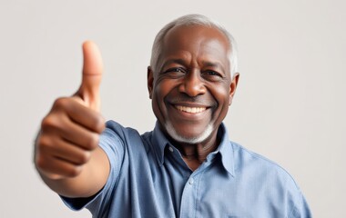 Elderly Man Expressing Satisfaction