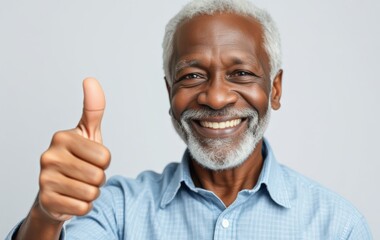 Happy Older Man with Thumbs Up