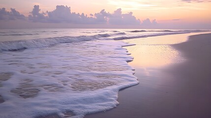 Serene Beach Scene at Sunset