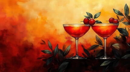 background design for a cocktail party invitation featuring elegant elements and ample copy space to inspire creativity for event promotions