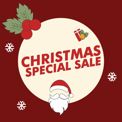 retro christmas sale design vector