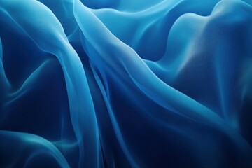 Obraz premium Soft Blue Abstract Fabric Flowing Elegantly