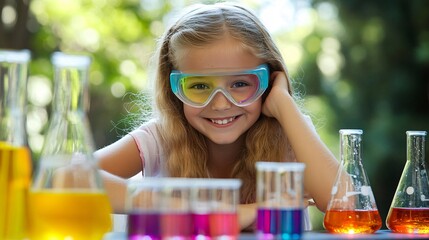 Engagement in Science Activities by a Young Girl