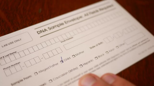 Man collects a Paternity sample from Child