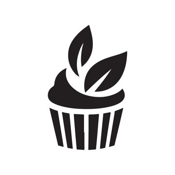 recommend clip art: Stylish Cupcake Icon Design – A Simple and Elegant Black Silhouette Muffin Logo, Created with Fluid Shapes in Vector Format, Ideal for Modern Bakery Branding and Packaging
                    