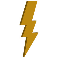 3d Thunder and Bolt Icon Sign Symbol Vector Illustration-29