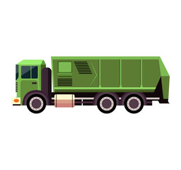 Vector Set of Trash Truck Illustrations for Urban Waste Management