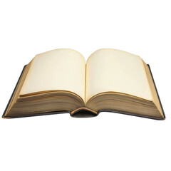 Open book mock-up with blank pages for designs. png, transparent background.